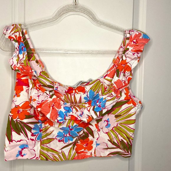 JustFab Tops - Floral Midi Top/ Crop Top